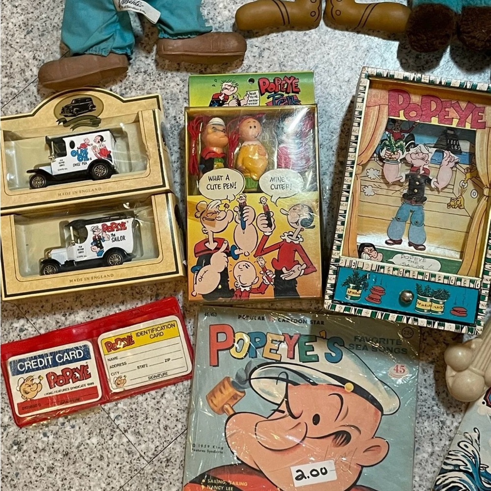 RARE VTG Popeye The Sailer Man Toys, Items & Books (New & Used) 22 piece bundle - Picture 2 of 9